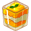 Mango and cream candy pixel art